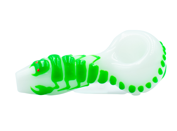 Pipa 10cm Pyrex Escorpio Fluorecente Verde - Productos Genéricos