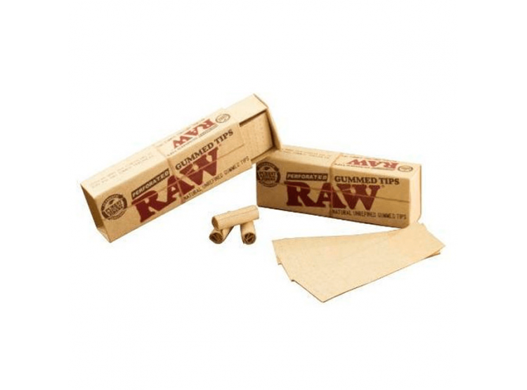 Boquillas Carton Raw Prepicadas con Goma - Raw